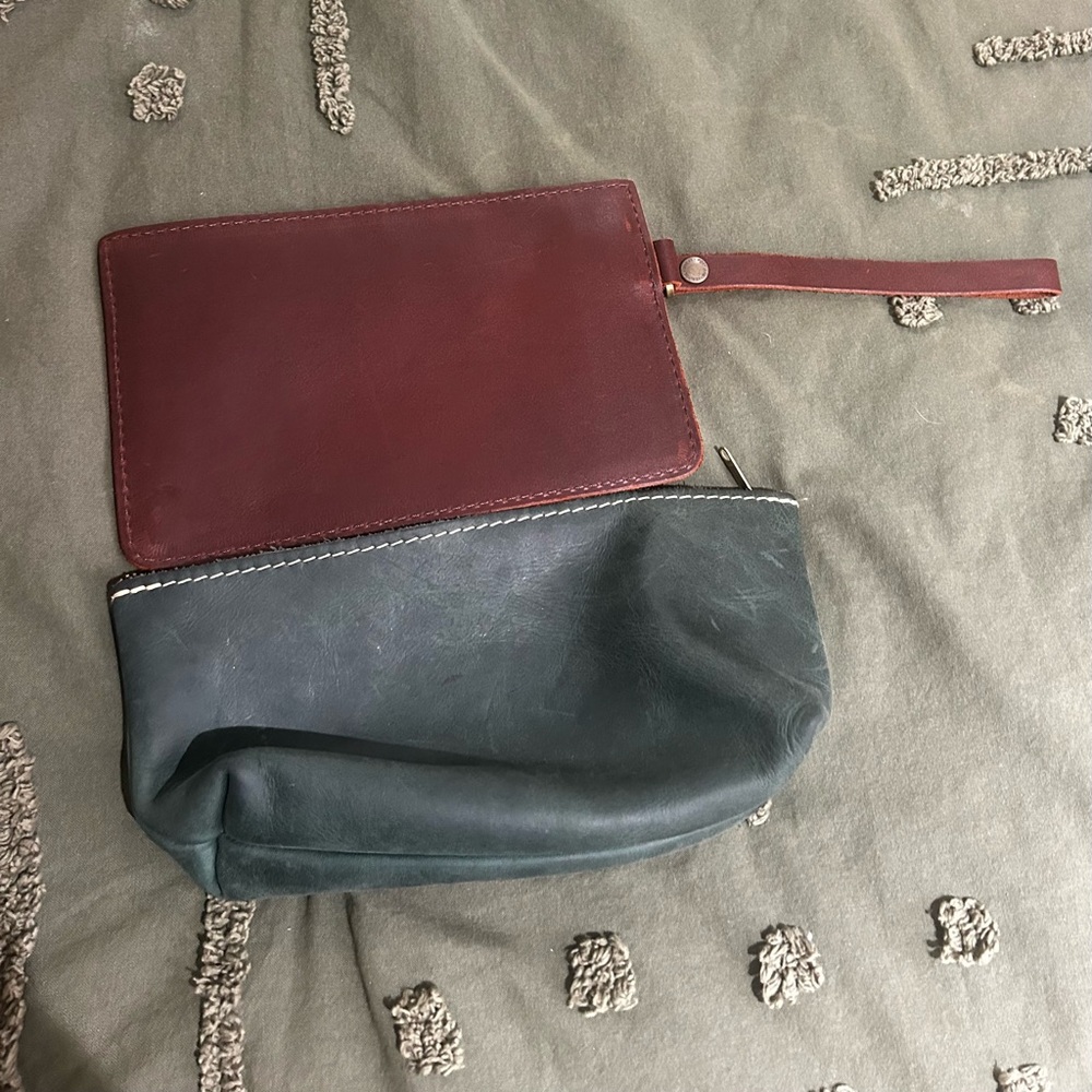 Portland Leather Burgundy and Dark Green bags